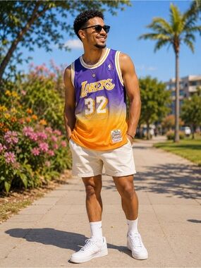 NBA Lakers Purple and Orange Jersey